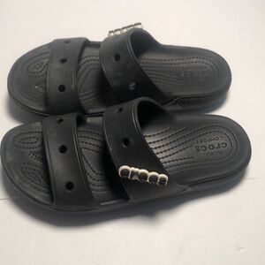 Girls black  Crocs size 4